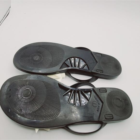 Ted Baker Vanilla Bow Black Jelly Flip Flops Size TB size 7 or 9.5 - Picture 6 of 7